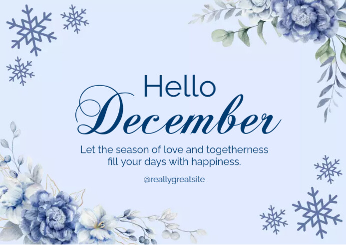 hello december A6 template