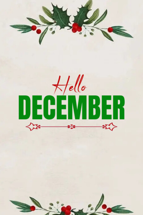 Hello december Template | PosterMyWall