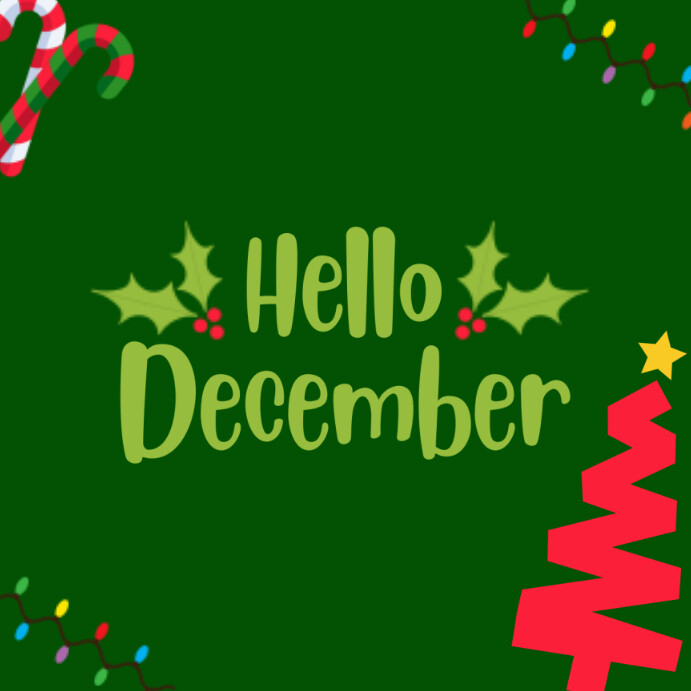 Hello December Template | PosterMyWall
