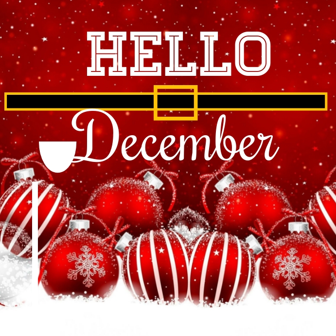 Hello December Template | PosterMyWall