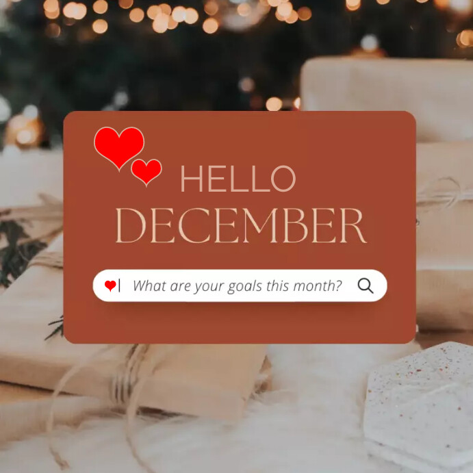 Hello December Template | PosterMyWall