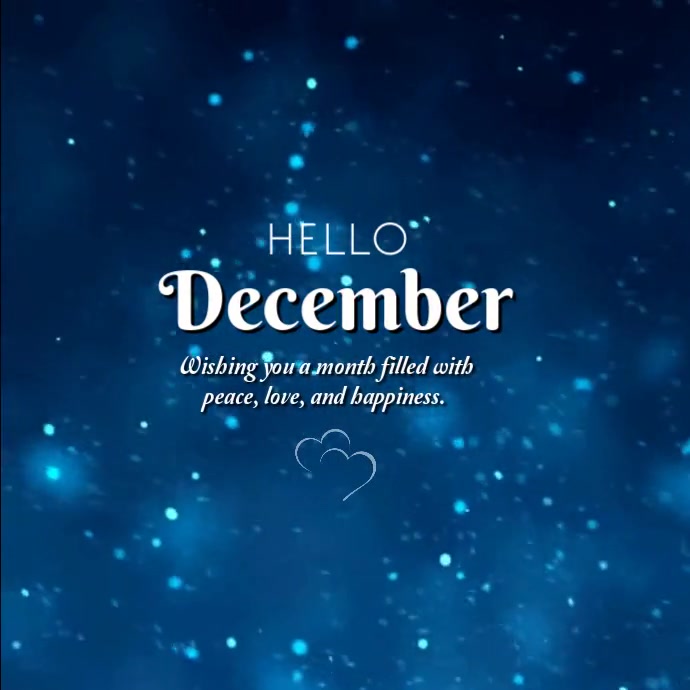 Hello December Inclusive Hello December Template | PosterMyWall