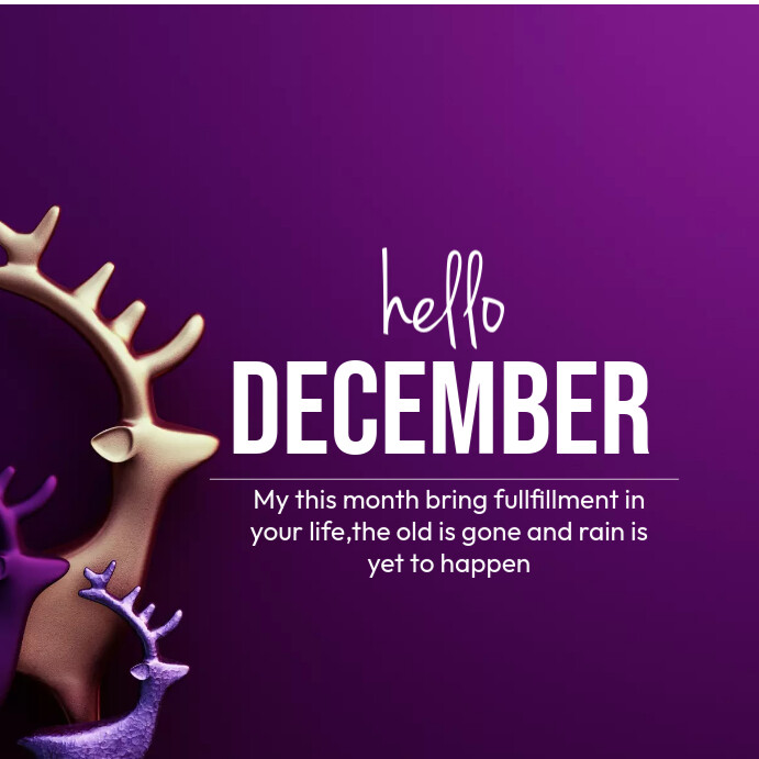 hello december Template | PosterMyWall
