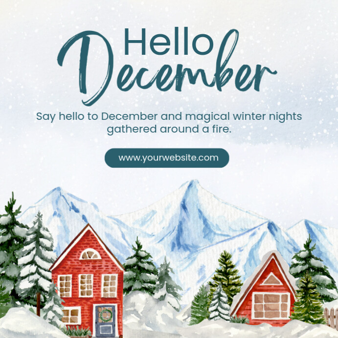 Modèle Hello December | PosterMyWall
