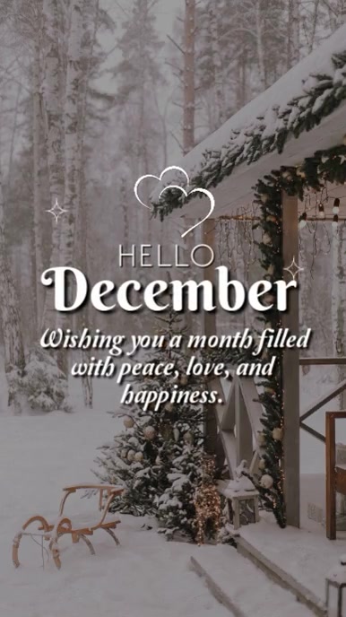 Hello december Template | PosterMyWall