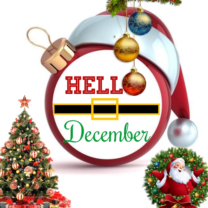 Hello December Template | PosterMyWall