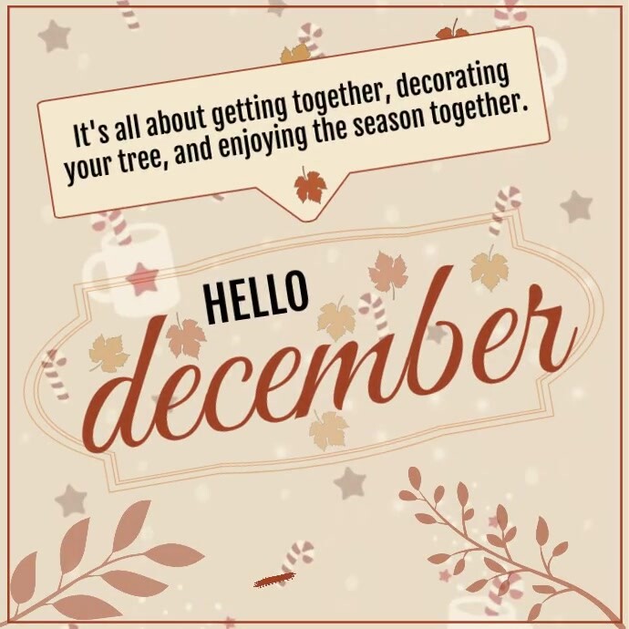 Hello december Instagram Post template