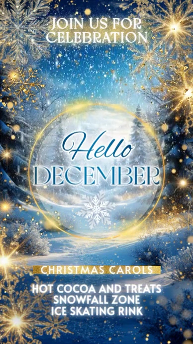 Hello December Instagram-Story template
