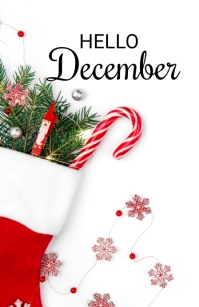 Hello DECEMBER poster Template | PosterMyWall