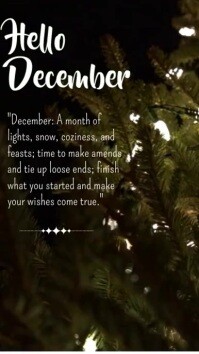 Hello December Template | PosterMyWall