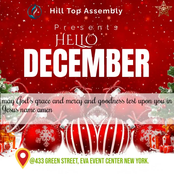 December Support Template Hello December Template | PosterMyWall