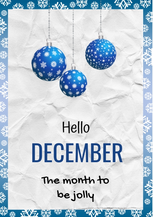 Hello DECEMBER Template | PosterMyWall