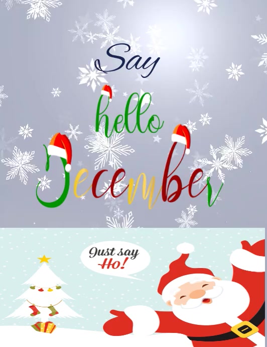 hello december Flyer (Letter pang-US) template