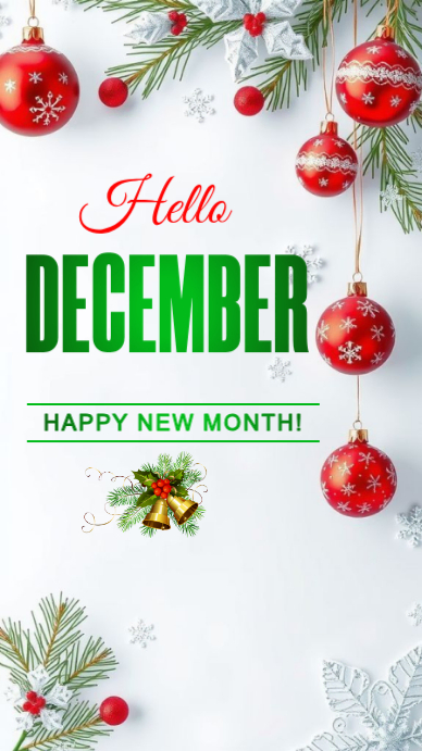 hello December Instagram Story template