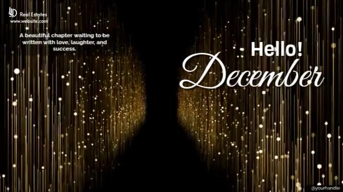 Hello December Digital Display (16:9) template