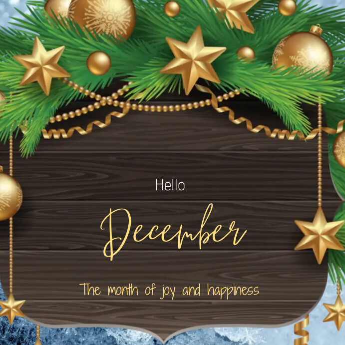 Hello December flyer template | PosterMyWall