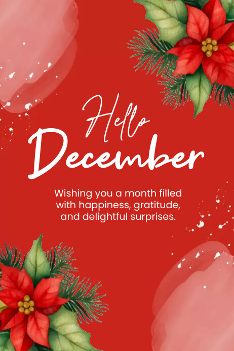hello december poster Template | PosterMyWall