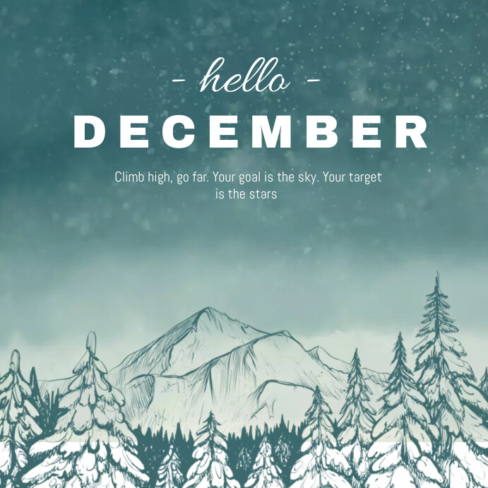Hello december template | PosterMyWall