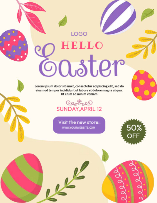 Hello Easter Flyer Template | PosterMyWall
