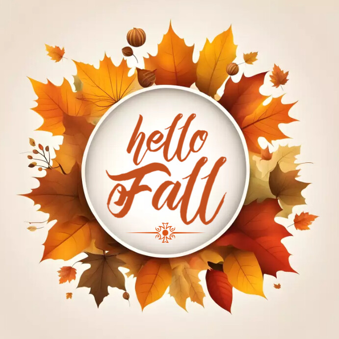 Hello fall card Template | PosterMyWall