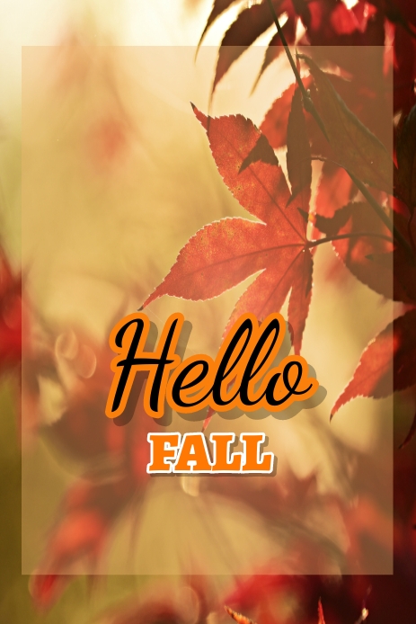 Hello Fall Template | PosterMyWall
