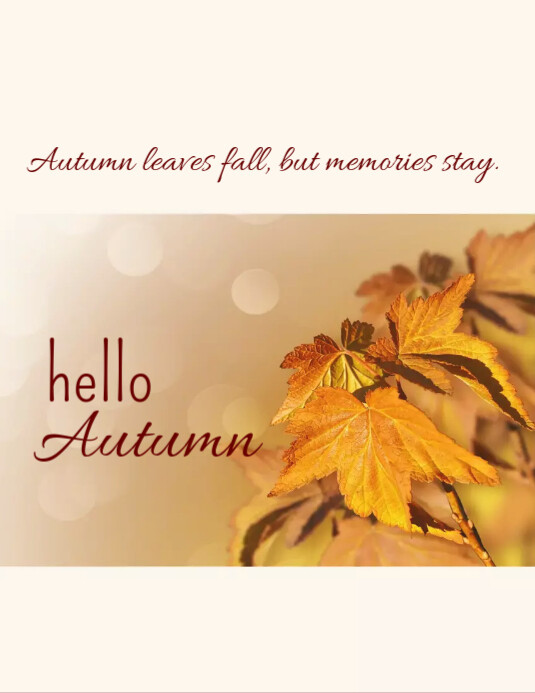 Hello Fall Work Hello Fall Template | PosterMyWall