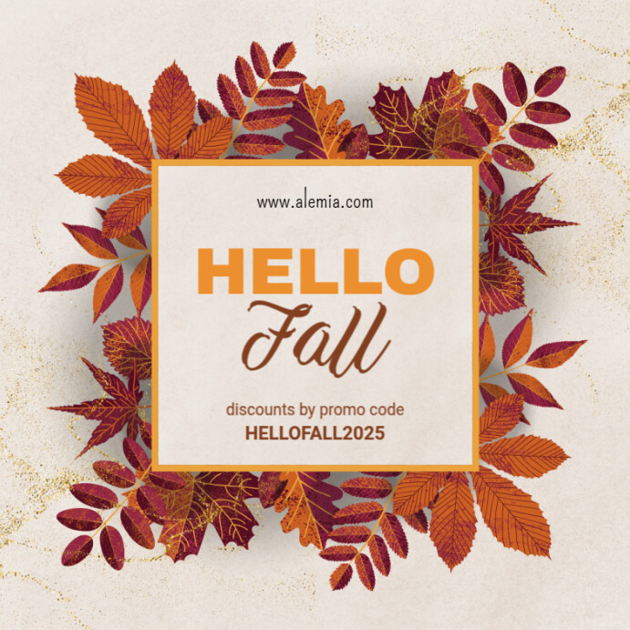 Hello Fall Instagram Post template