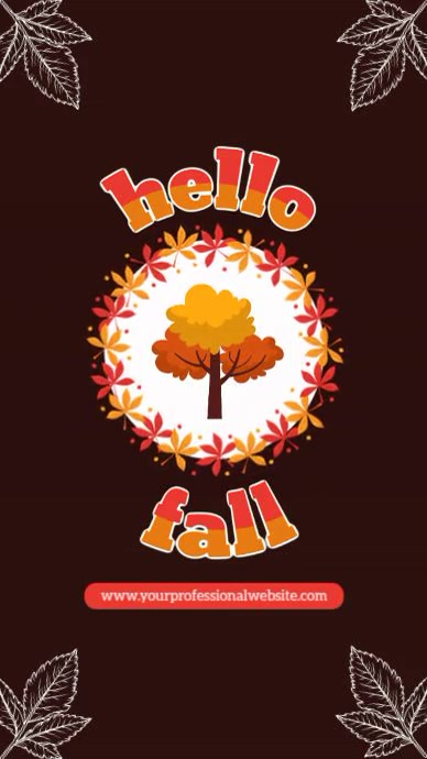Hello Fall Digital Display (9:16) template