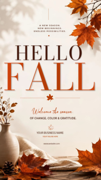 White Fall Season Instagram na Kuwento Template