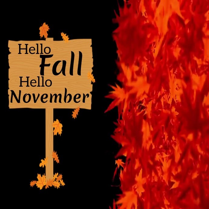 Hello Fall Hello November Instagram Post Template | PosterMyWall