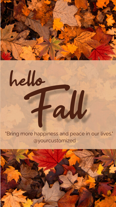 Fall Post Inspo Hello fall Instagram post template. | PosterMyWall