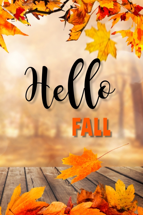 Hello Fall Poster Template | PosterMyWall