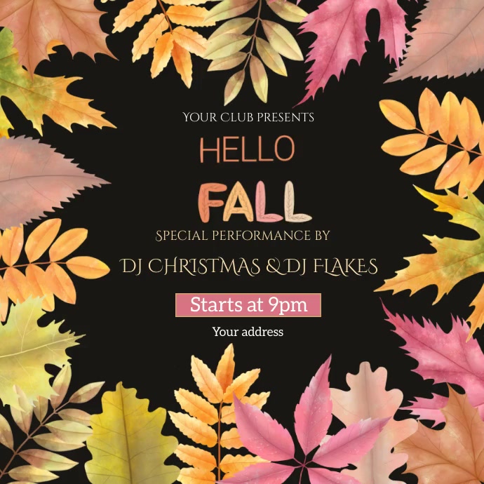 hello fall poster Template | PosterMyWall