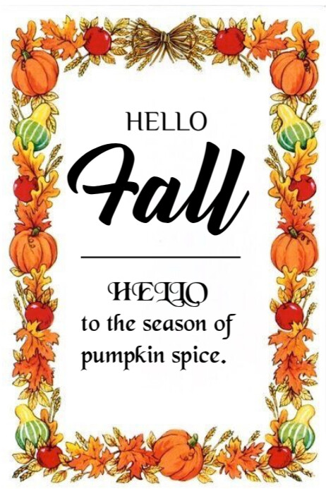 Hello fall template 2025 Poster