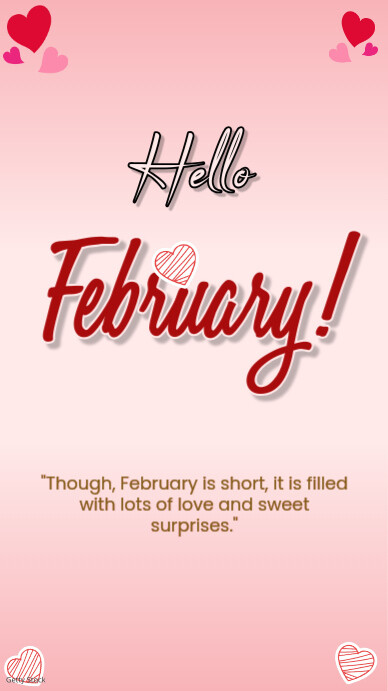 Hello February (1) История на Instagram template