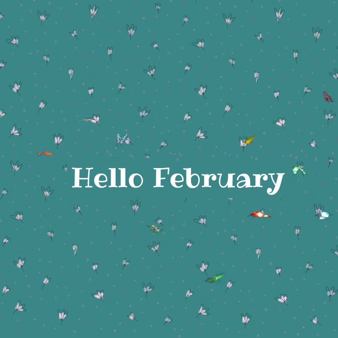 February Simple Header Hello February Template | PosterMyWall