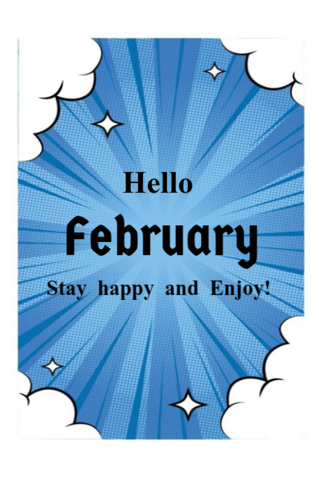 Hello February design template | PosterMyWall