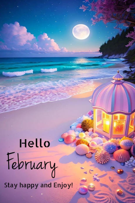 Hello February design template | PosterMyWall