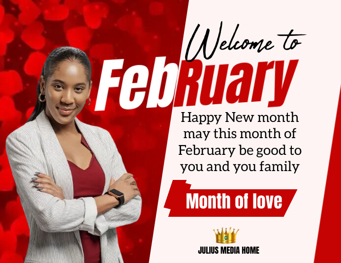 Hello February Flyer (US Letter) template