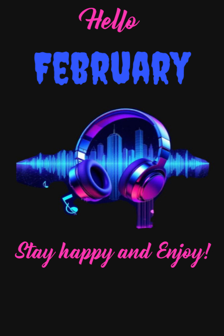 Hello February design template | PosterMyWall