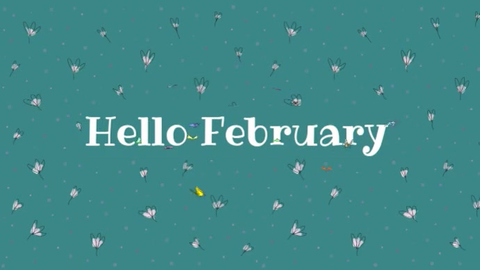 Plantilla de Hola folleto de febrero | PosterMyWall