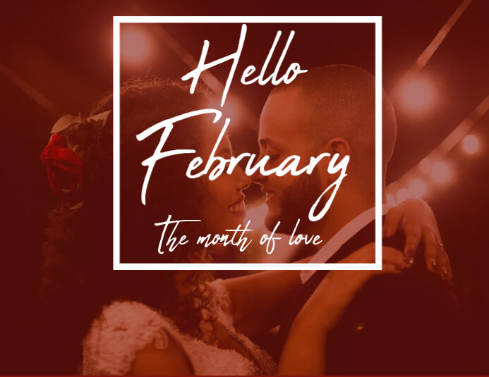 hello february Flyer (US Letter) template