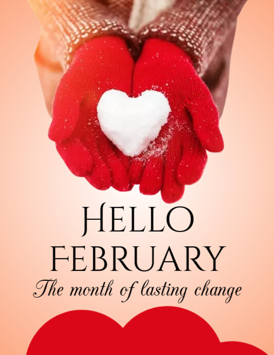 February Event Flyer Hello February Flyer Template | PosterMyWall