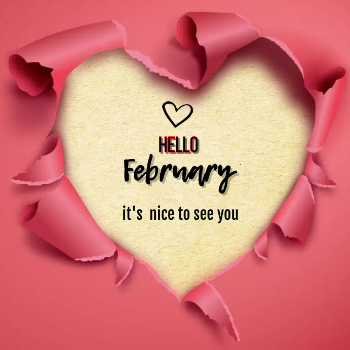 Copy of Hello February flyer template | PosterMyWall
