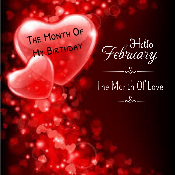 Hello Month 2 Copy of hello february insta post,birthday month post | PosterMyWall