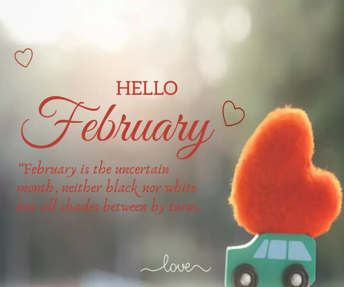 February Posts Hello February Instagram post Template | PosterMyWall