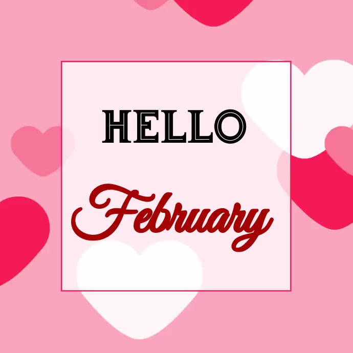 Plantilla de Hola Febrero Publicación de Instagram | PosterMyWall