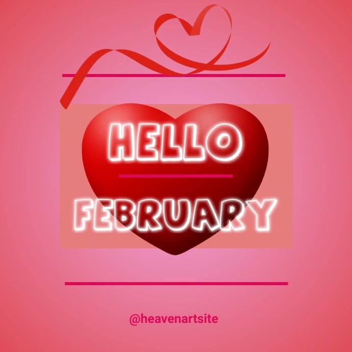 Plantilla de Hola Mes de Febrero Folleto de Publicación de Instagram ...