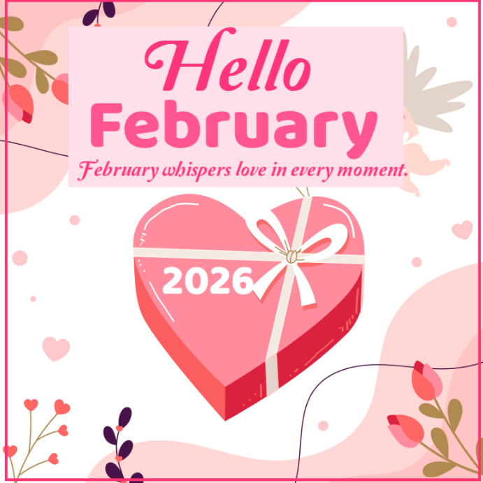 Copy of Hello February Post Design Template Instagram Post 2026 ...
