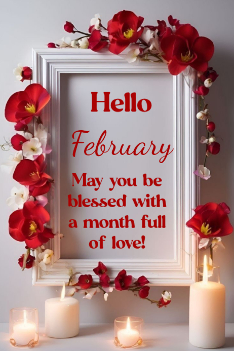 Hello February poster template | PosterMyWall